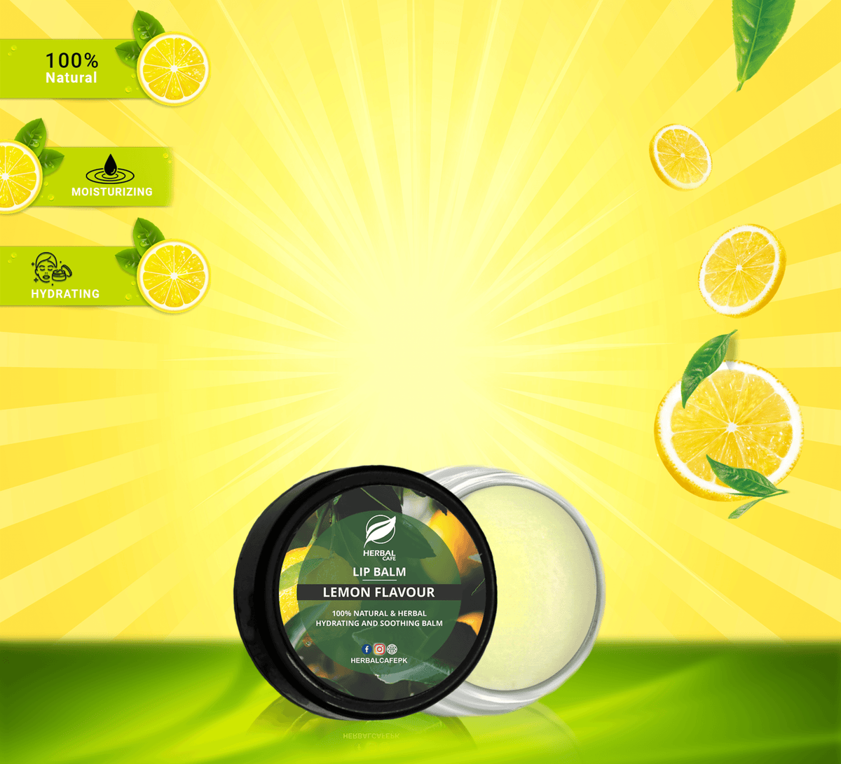 Lemon - Lip Balm - HerbalCafePK